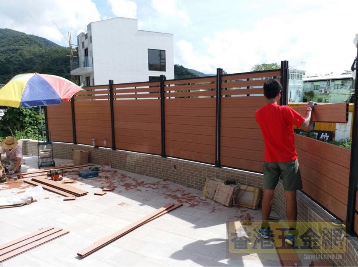 全面耐候性塑木圍欄柵欄 全面耐候性 圍欄柵欄 工程_2