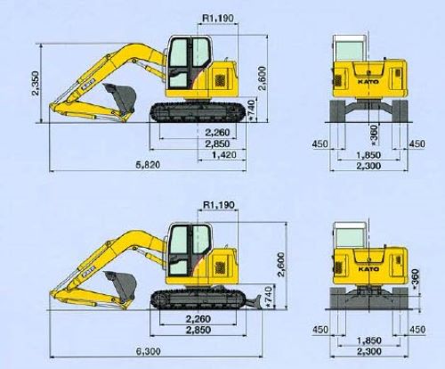 出租日本KATO加藤3噸小型挖泥機-excavators-2