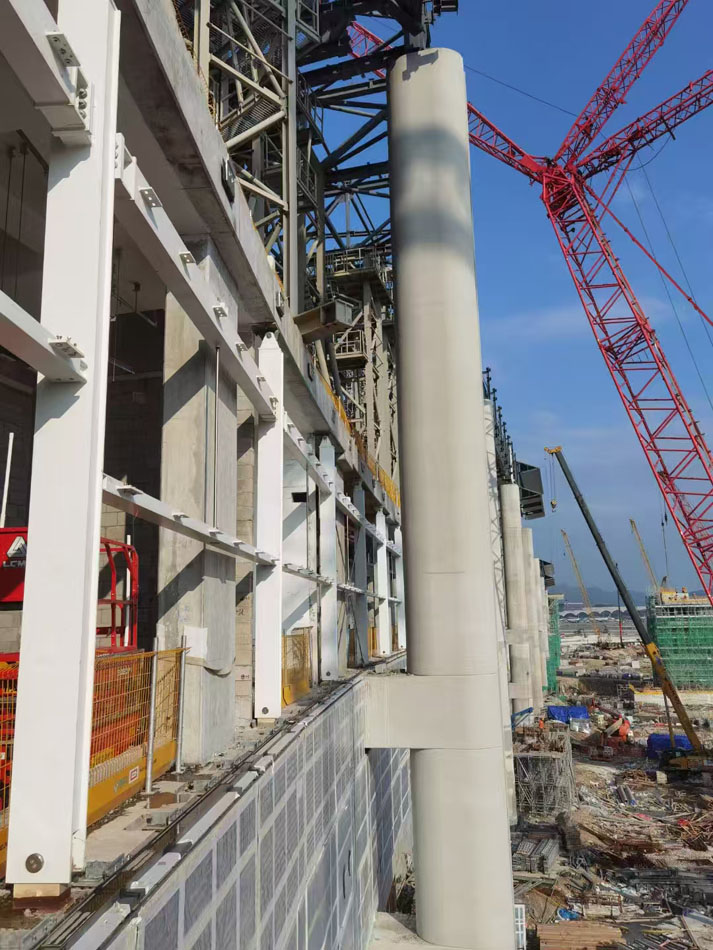 參與基建項目-香港機場三跑外牆幕牆工程-幕牆鋼結構工程-外牆鋼架支撐結構裝嵌工程-CurtainWall-Steel-Manufacturer-建築鋼鐵結構工廠