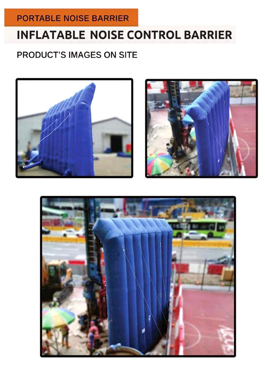 建築地盤大型隔音屏障工程-Inflatable-Noise-Barrier-訂造隔音屏風-建築隔音帆布充氣墊-工程地盤吸音工程1