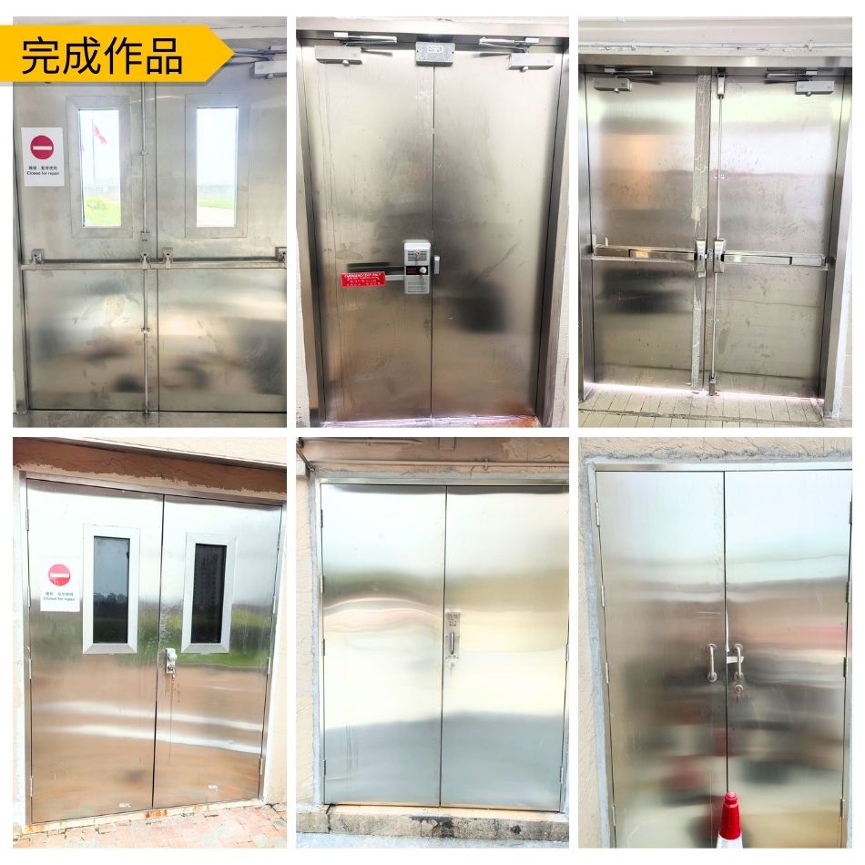 政府機構及辦事處防火門玻璃門自動開關系統安裝-田灣CIC自動防火門2