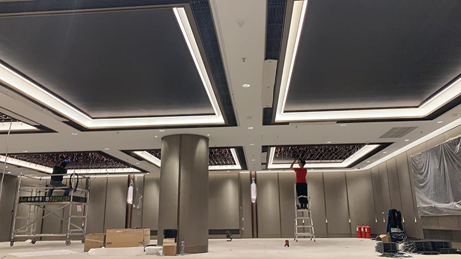 簡潔大方商業大空間LED燈盤工程-更換安裝商場LED燈工程-更換安裝酒店大堂LED燈工程8