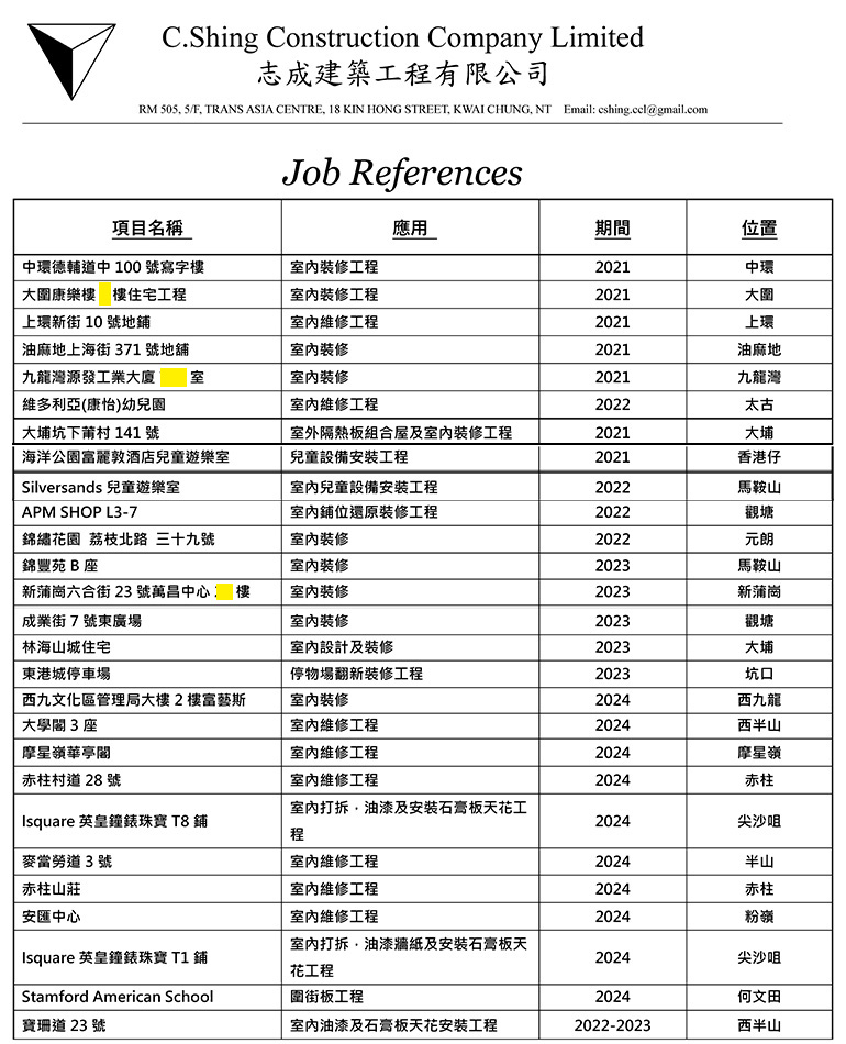 裝修工程案例紀錄-志成建築工程有限公司