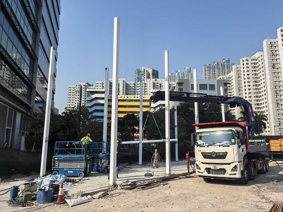 設計生產及建造智慧停車場支架-香港鋼結構承辦商-鋼結構設計-鋼結構焊接-HK-Steel-Construction