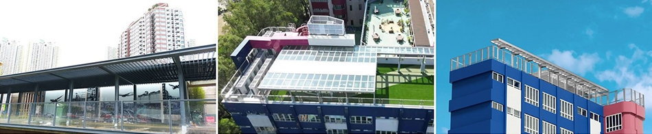 設計生產安裝公共行人通道加建上蓋工程-Glass-ceiling-covering-walkway-玻璃攔河工程欄河工程-Glass-railing-1