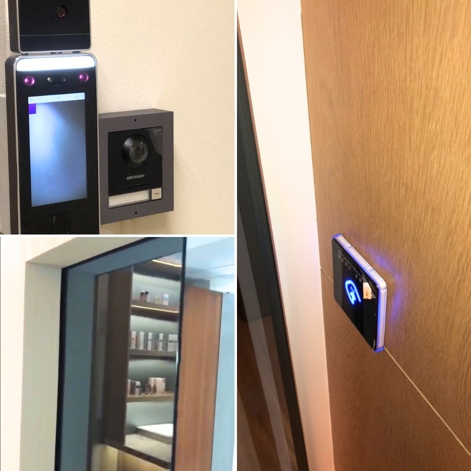 餐廳商場玻璃門自動開關系統工程-潮流工貿-面容識別自動門