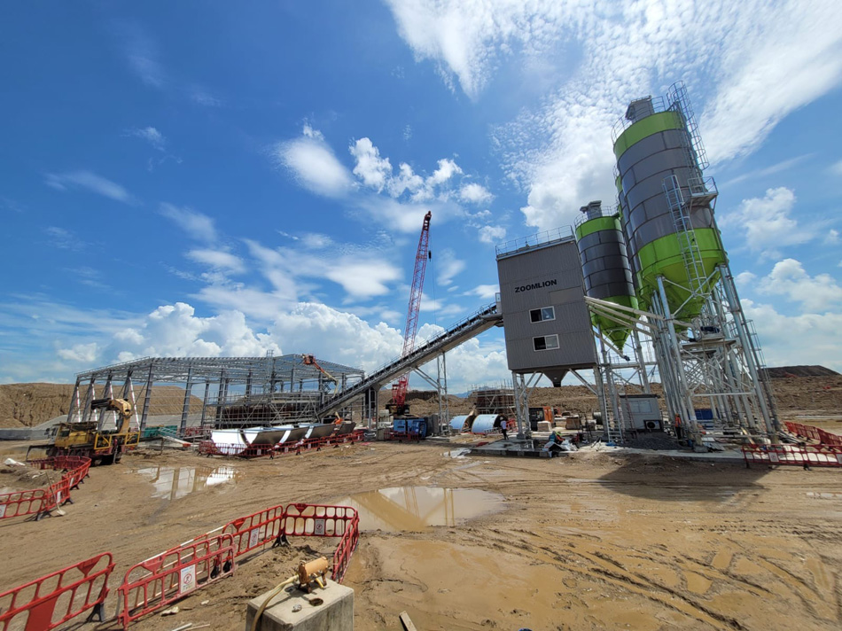 香港機場Zoomlion環保攪拌站-設計生產安裝香港混凝土廠鋼結構工程/工業廠房建設鋼結構設計/工業鋼結構製造商2