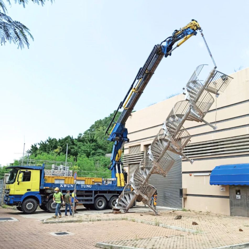 香港複雜彎曲鋼結構工程／建築鋼鐵工程／金屬結構工程／鐵器工程-數碼港渠務署-基本污水處理廠園林綠化工程2