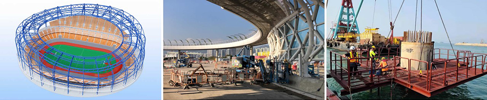 香港複雜彎曲鋼結構工程／建築鋼鐵工程／金屬結構工程／鐵器工程1
