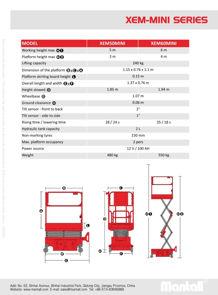 出租-Mantall美通重工-XEM60Mini超迷你電動較剪式升降台-高6m-租迷你剪叉式升降機-租鉸剪台車-高台車租賃-租移動式剪叉升降平台-高台車租用-push-around-mini-scissor-lift