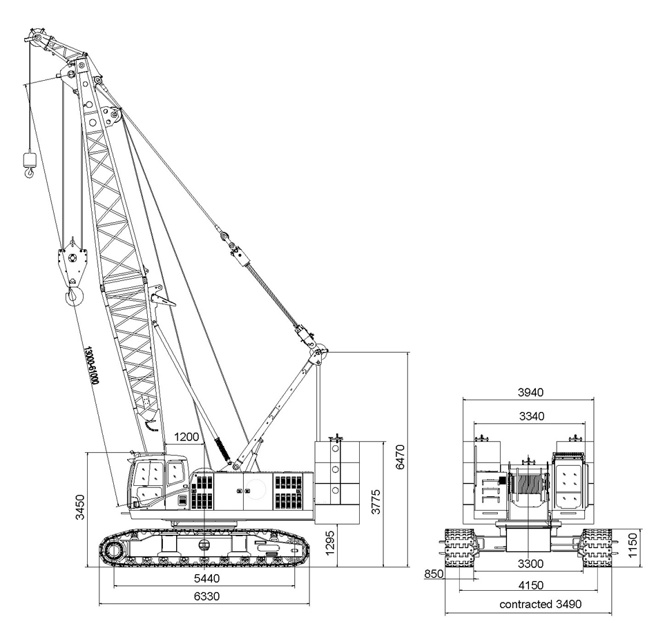 SANY三一100噸重型起重機租售-SCC1000E-百噸豬籠吊出租-租履帶式吊機-重型鏈板吊機租價-Crawler-Crane-豬籠臂履帶吊機租用-3