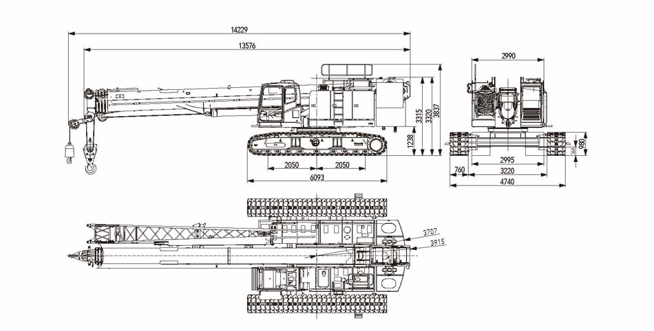 SANY三一55噸伸縮臂履帶起重機租售-SCC550TB-租油壓吊-地盤重型吊車租用-Crawler-Crane-租賃大型履帶式吊機-吊機日租價錢-月租大吊機-4