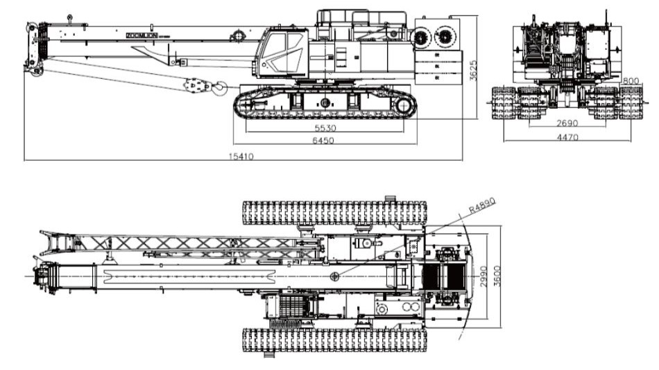 ZOOMLION-100噸伸縮臂履帶起重機ZCT1000V系列租售-中聯重科吊機-Telescopic-Crawler-Crane-HK-建築地盤重型吊機租借售買2