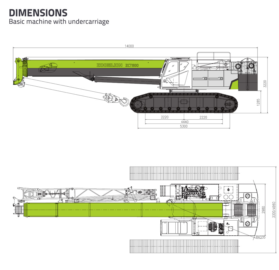 ZOOMLION-60噸建築地盤1伸縮臂吊機ZCT600租售-中聯重科-zoomlion吊車